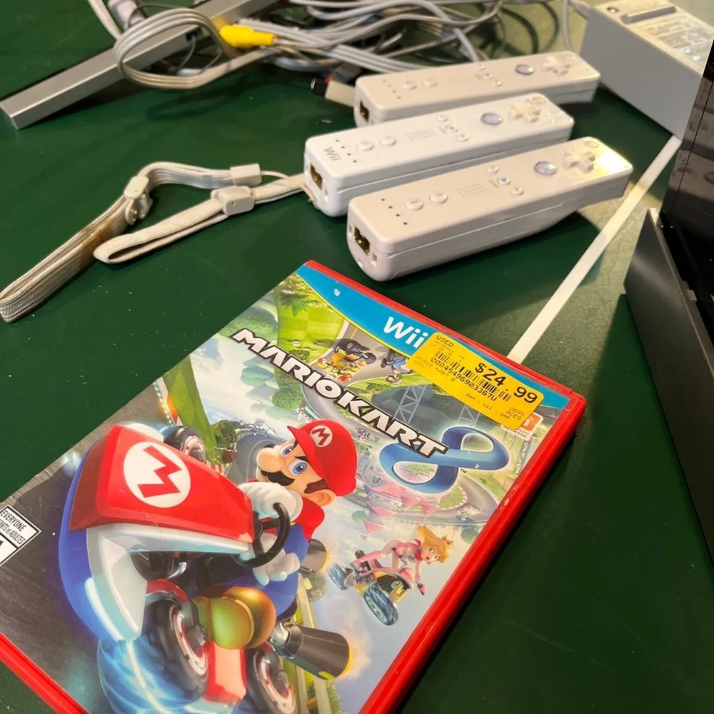 Nintendo Wii with Mario kart game